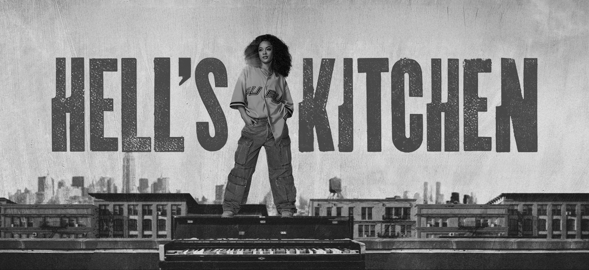Alicia Keys in Hell’s Kitchen Broadway artwork.